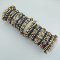Tanish Art Jewellery Austrian Stone And Pearl Bridal Bangles Set