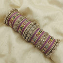 Tanish Art Jewellery Austrian Stone And Pearl Bridal Bangles Set
