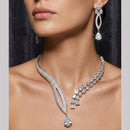 Tanish Art Jewellery Stunning American Diamond Royal Necklace Set