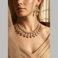 Tanish Art Jewellery Stylish Crystal Stone And Austrian Stone Necklace Set