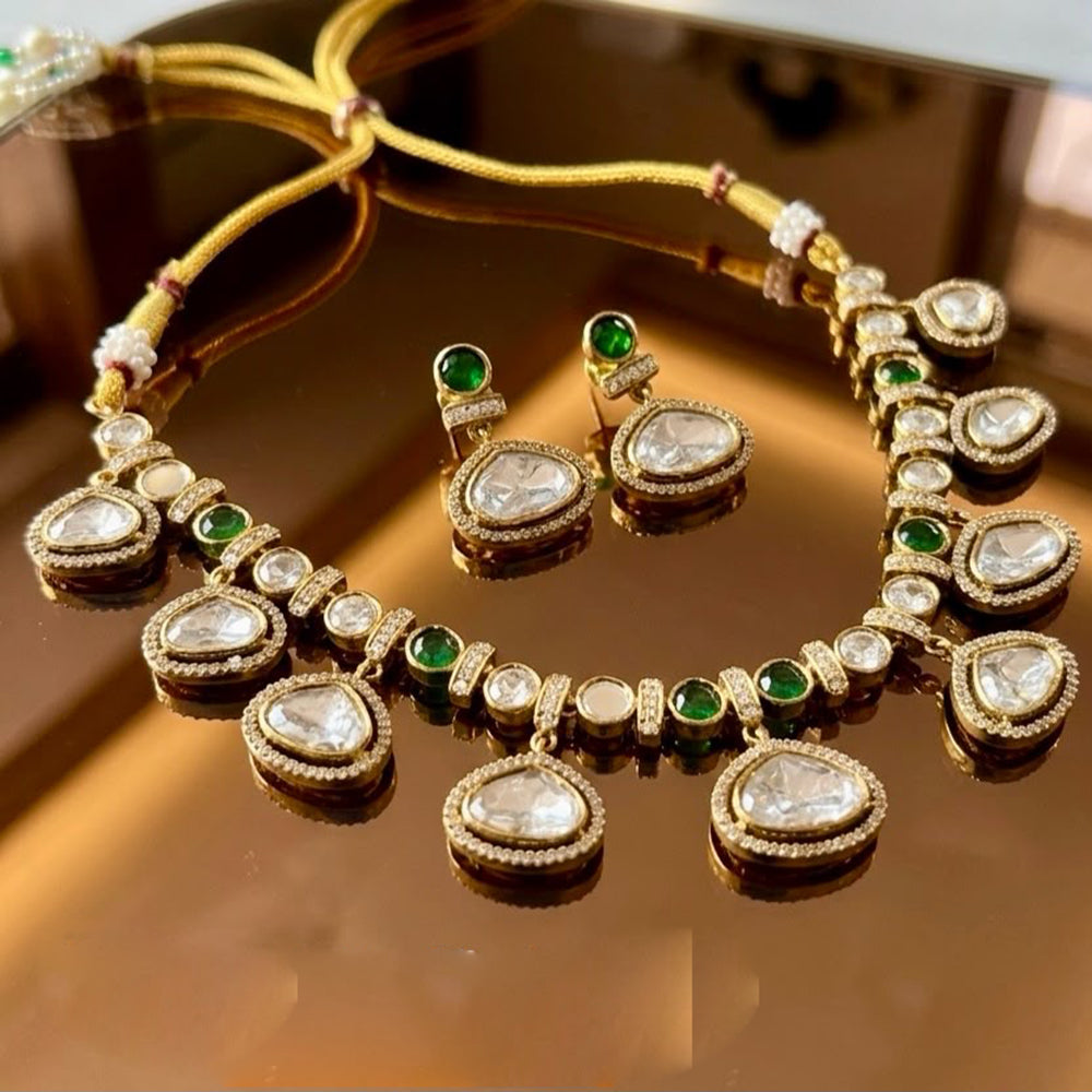 Tanish Art Jewellery Grand Polki Kundan Stone Necklace Set