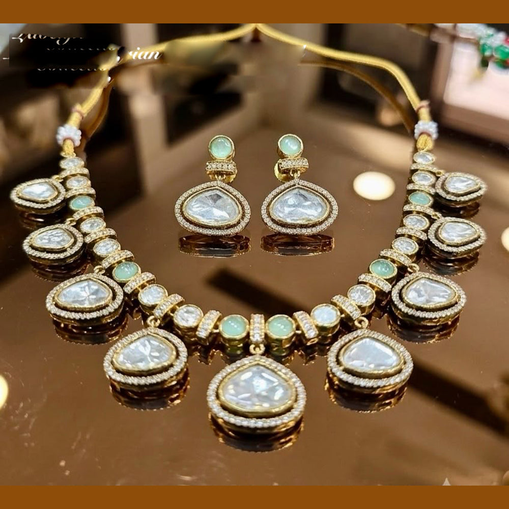 Tanish Art Jewellery Grand Polki Kundan Stone Necklace Set