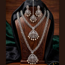 Tanish Art Jewellery Royal American Daimond Stone Double Necklace Set