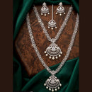 Tanish Art Jewellery Royal American Daimond Stone Double Necklace Set