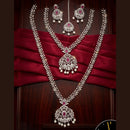 Tanish Art Jewellery Royal American Daimond Stone Double Necklace Set