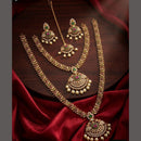 Tanish Art Jewellery Royal Pota Stone And Pearl Double Necklace Set