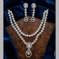 Tanish Art Jewellery Royal American Daimond Stone Necklace Set