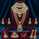Tanish Art Jewellery Grand Crystal Stone And Beads Bridal Jewellery Set