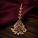 Tanish Art Jewellery Grand Pota Stone And Pearl Maangtikka