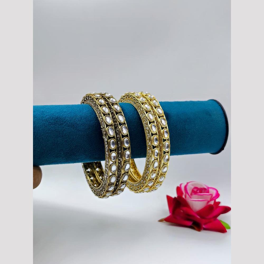 Tanish Art Jewellery Graceful Kundan Stone Bangles Set