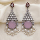 Tanish Art Jewellery Oxidised Plated Pota Stone And Pearl Dangler Earrings