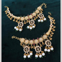 Tanish Art Jewellery Pota Stone Pearl & Beads Kan Chain for Women