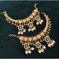 Tanish Art Jewellery Pota Stone Pearl & Beads Kan Chain for Women