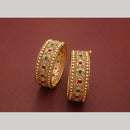Tanish Art Jewellery Heritage Pota Stone And Meenakari Openable Bangles Set