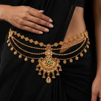 Tanish Art Jewellery Timeless Pota Stone And Pearls Kamarbandh