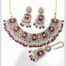 Tanish Art Jewellery Statement Pota Stone And Pearl Neckalce Set