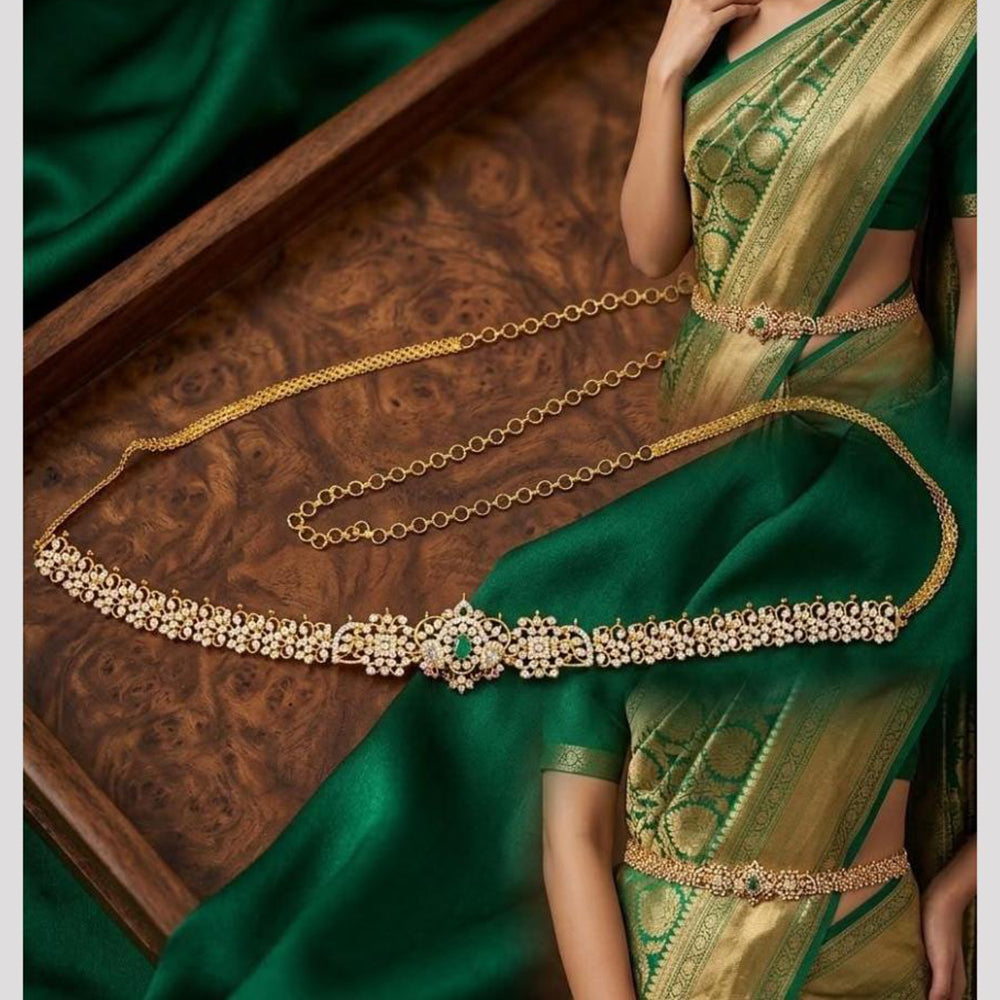 Tanish Art Jewellery Timeless Pota Stone And Pearls Kamarbandh