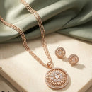 Tanish Art Jewellery American Diamond Chain Pendant Set 