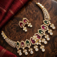 Tanish Art Jewellery Designer American Daimond Necklace Set