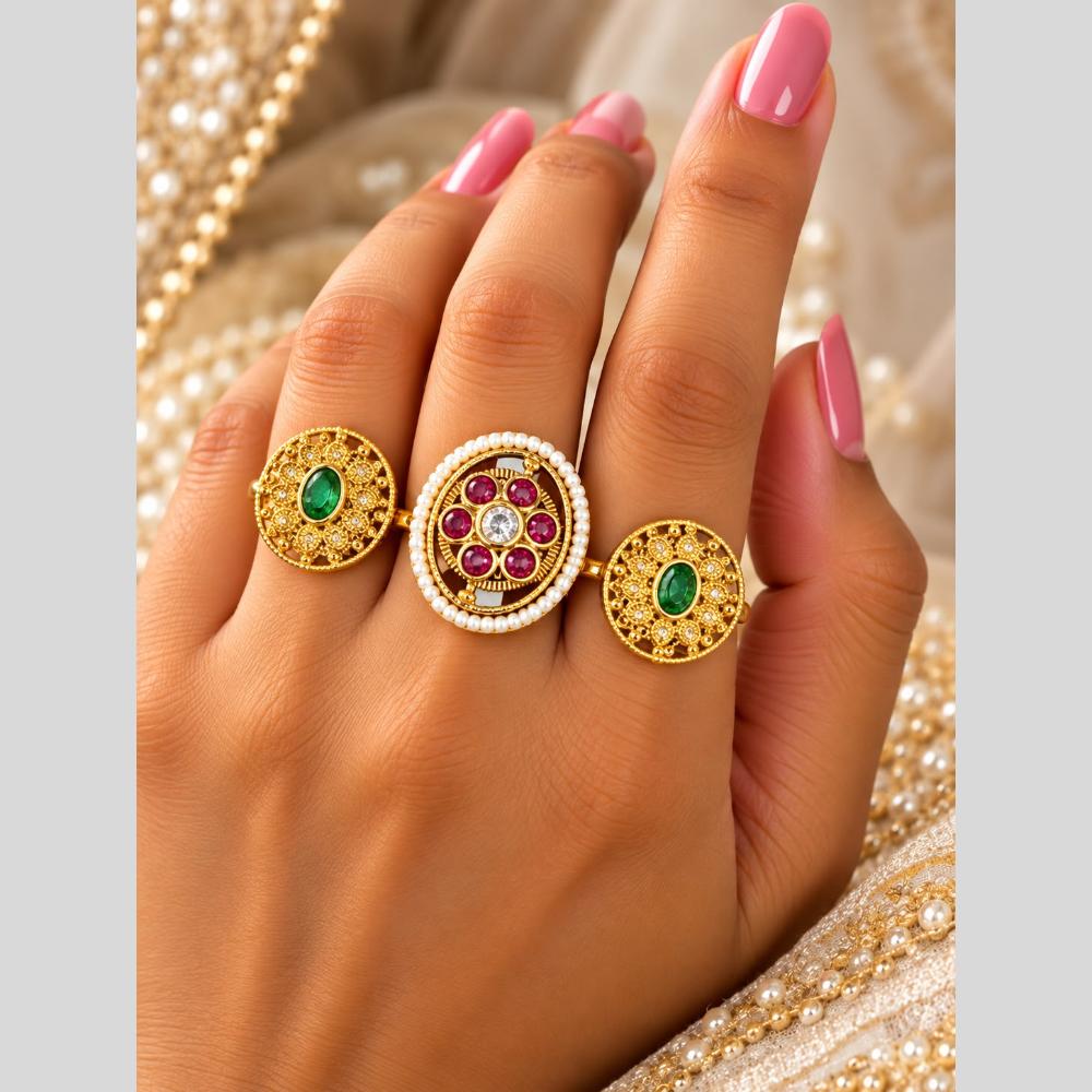 Tanish Art Jewellery Pota Stone Statement Ring