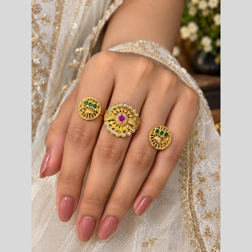 Tanish Art Jewellery Pota Stone Statement Ring