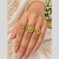 Tanish Art Jewellery Pota Stone Statement Ring