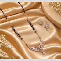 Tanish Art Jewellery Elegant Austrian Stone And Beads Mangalsutra Set