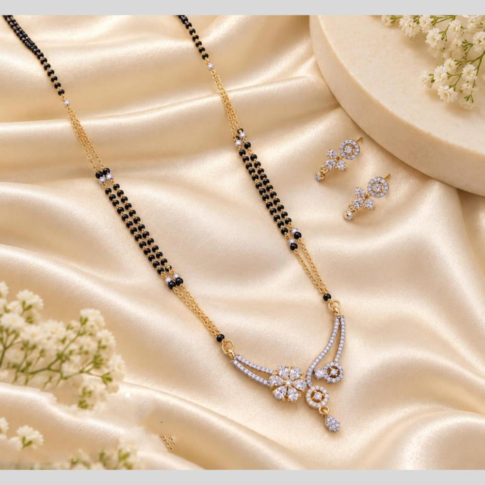 Tanish Art Jewellery Elegant Austrian Stone And Beads Mangalsutra Set
