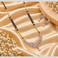Tanish Art Jewellery Elegant Austrian Stone And Beads Mangalsutra Set