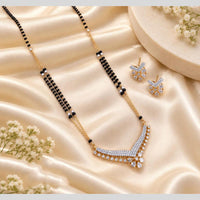 Tanish Art Jewellery Elegant Austrian Stone And Beads Mangalsutra Set