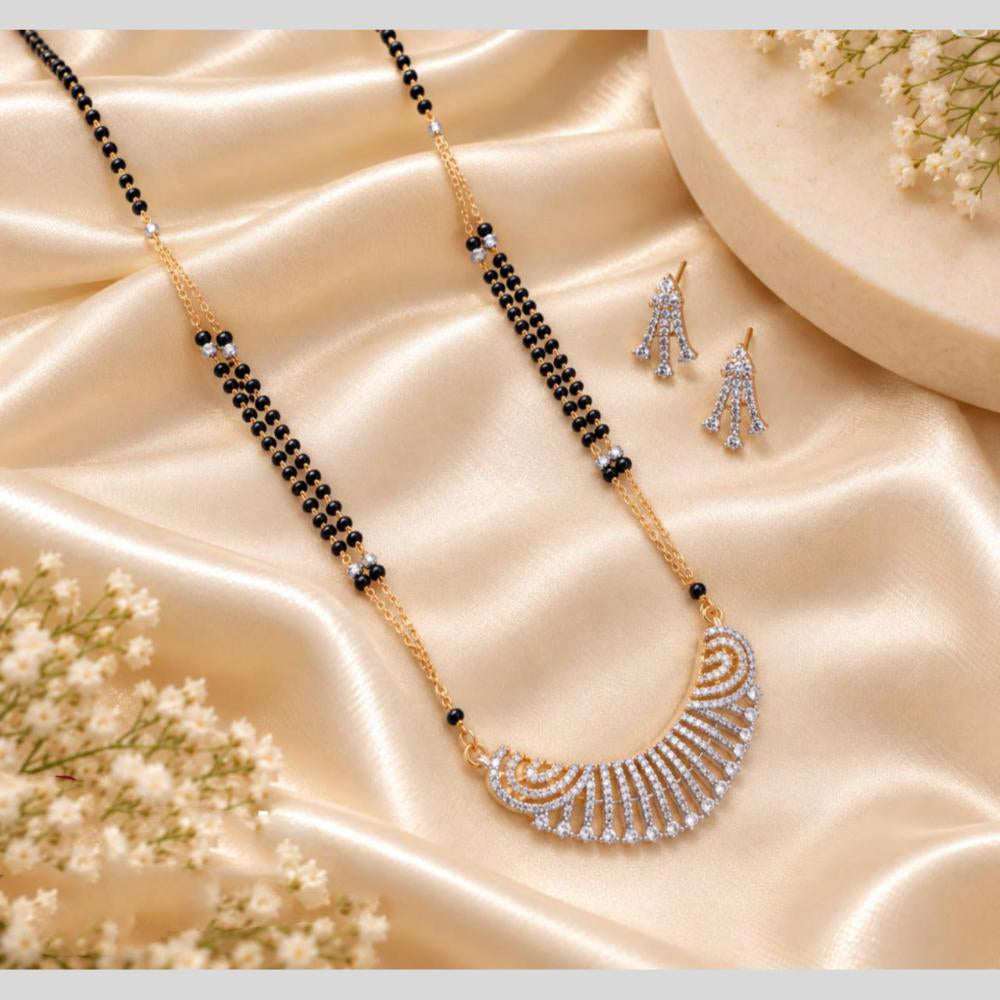 Tanish Art Jewellery Elegant Austrian Stone And Beads Mangalsutra Set