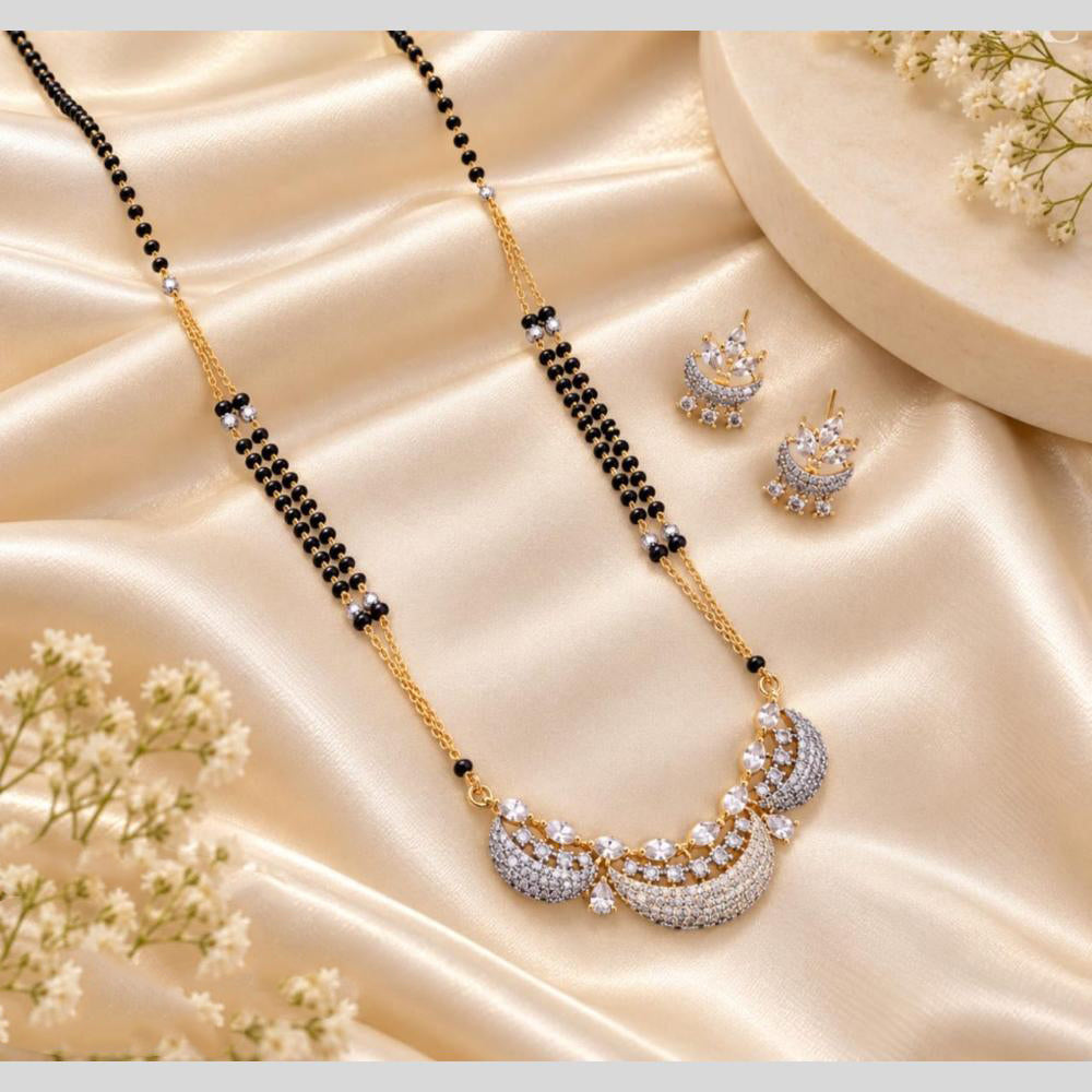 Tanish Art Jewellery Elegant Austrian Stone And Beads Mangalsutra Set