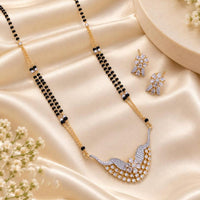 Tanish Art Jewellery Elegant Austrian Stone And Beads Mangalsutra Set