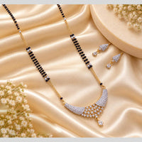 Tanish Art Jewellery Elegant Austrian Stone And Beads Mangalsutra Set