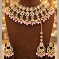 Tanish Art Jewellery Traditional Pota Stone And Beads Choker Necklace Set