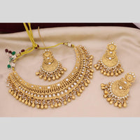 Tanish Art Jewellery Traditional Pota Stone And Beads Choker Necklace Set