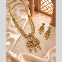 Tanish Art Jewellery Traditional Pota Stone And Beads Long  Necklace Set