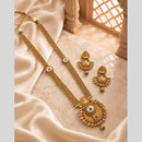 Tanish Art Jewellery Traditional Pota Stone And Beads Long  Necklace Set