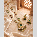 Tanish Art Jewellery Traditional Pota Stone And Beads Long  Necklace Set