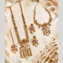 Tanish Art Jewellery Traditional Pota Stone And Beads Meenakari Double Necklace Set