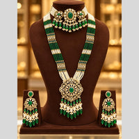 Tanish Art Jewellery American Diamond Dual Layer Designer Necklace Set