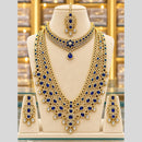 Tanish Art Jewellery American Diamond Dual Layer Designer Necklace Set