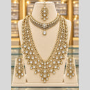 Tanish Art Jewellery American Diamond Dual Layer Designer Necklace Set