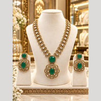 Tanish Art Jewellery Statement Polki Kundan Stone And Austrian Stone Necklace Set  