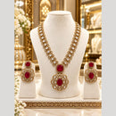Tanish Art Jewellery Statement Polki Kundan Stone And Austrian Stone Necklace Set