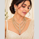 Tanish Art Jewellery Bridal Look American Daimond Necklace Set