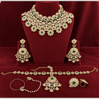 Tanish Art Jewellery Graceful Kundan Stone Semi-Bridal Choker Necklace Set