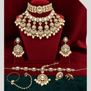 Tanish Art Jewellery Graceful Kundan Stone Semi-Bridal Choker Necklace Set
