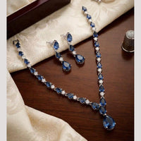 Tanish Art Jewellery Graceful American Diamond Necklace Choker Set