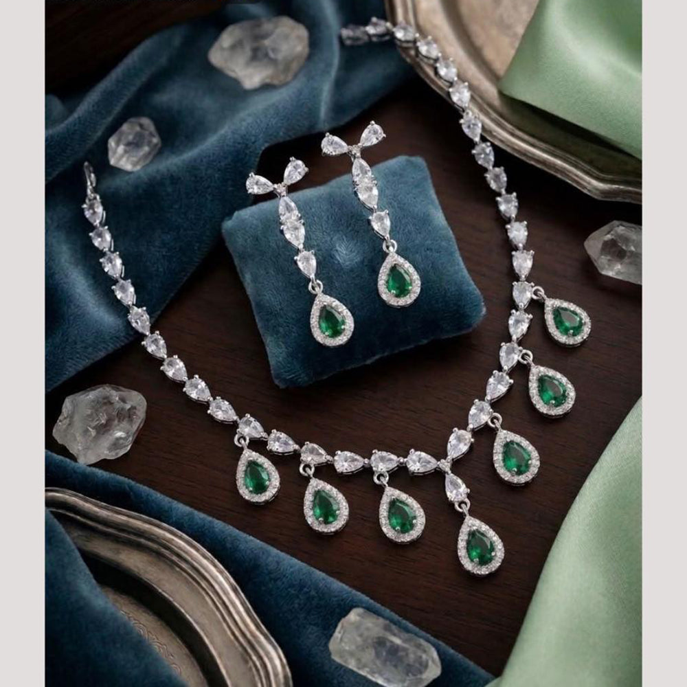 Tanish Art Jewellery Graceful American Diamond Necklace Choker Set